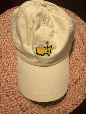 Masters Yellow Needlepoint Logo Hat